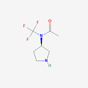 molecular formula C7H11F3N2O B13974965 (R)-N-(pyrrolidin-3-yl)-N-(trifluoromethyl)acetamide 