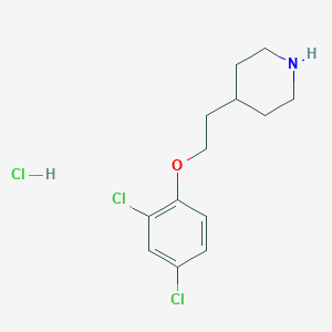 molecular formula C13H18Cl3NO B1397501 4-[2-(2,4-Dichlorophenoxy)ethyl]piperidine hydrochloride CAS No. 1219949-20-8