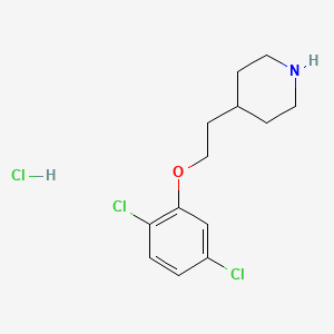 molecular formula C13H18Cl3NO B1397503 4-[2-(2,5-Dichlorophenoxy)ethyl]piperidine hydrochloride CAS No. 1220031-65-1