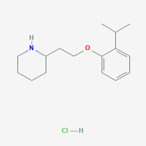 molecular formula C16H26ClNO B1397504 2-[2-(2-异丙基苯氧基)乙基]哌啶盐酸盐 CAS No. 1219949-24-2