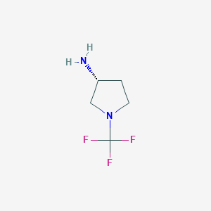 molecular formula C5H9F3N2 B13975055 (R)-1-(trifluoromethyl)pyrrolidin-3-amine 