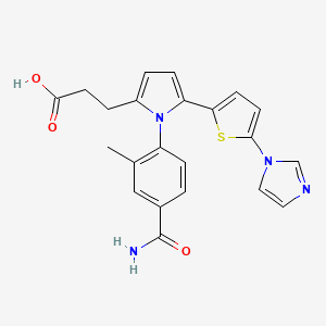 1-[4-(Aminocarbonyl)-2-methylphenyl]-5-[5-(1H-imidazol-1-yl)-2-thienyl]-1H-pyrrole-2-propanoic acid