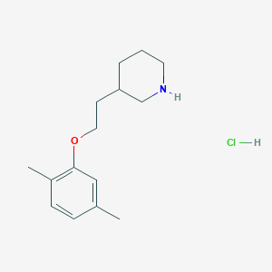 molecular formula C15H24ClNO B1397511 3-[2-(2,5-Dimethylphenoxy)ethyl]piperidine hydrochloride CAS No. 1219960-89-0