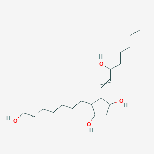 molecular formula C20H38O4 B13975119 4-(7-Hydroxyheptyl)-5-(3-hydroxyoct-1-enyl)cyclopentane-1,3-diol 