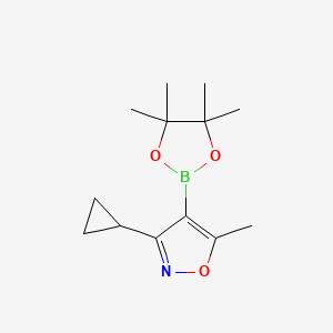 3-Cyclopropyl-5-methyl-4-(4,4,5,5-tetramethyl-1,3,2-dioxaborolan-2-yl)isoxazole