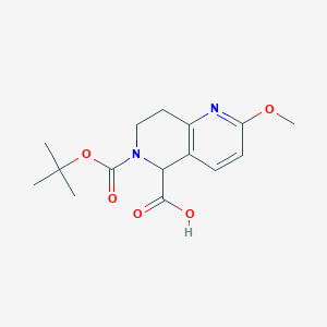 6-(Tert-butoxycarbonyl)-2-methoxy-5,6,7,8-tetrahydro-1,6-naphthyridine-5-carboxylic acid