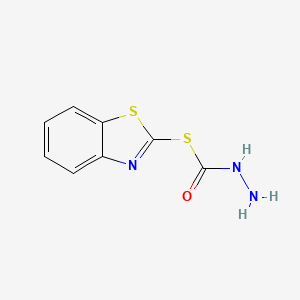 molecular formula C8H7N3OS2 B13975167 S-1,3-Benzothiazol-2-yl hydrazinecarbothioate CAS No. 57392-05-9