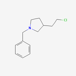 molecular formula C13H18ClN B13975169 1-Benzyl-3-(2-chloroethyl)pyrrolidine 