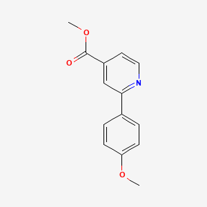 molecular formula C14H13NO3 B13975177 Methyl 2-(4-methoxyphenyl)-4-pyridinecarboxylate CAS No. 935861-31-7