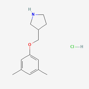 molecular formula C13H20ClNO B1397523 3-[(3,5-Dimethylphenoxy)methyl]pyrrolidine hydrochloride CAS No. 1220019-20-4