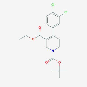 molecular formula C19H23Cl2NO4 B13975255 1-tert-butyl 3-ethyl 4-(3,4-dichlorophenyl)-5,6-dihydropyridine-1,3(2H)-dicarboxylate 