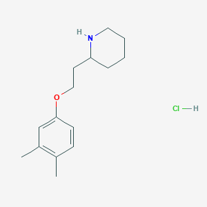 molecular formula C15H24ClNO B1397526 2-[2-(3,4-Dimethylphenoxy)ethyl]piperidine hydrochloride CAS No. 1219949-41-3