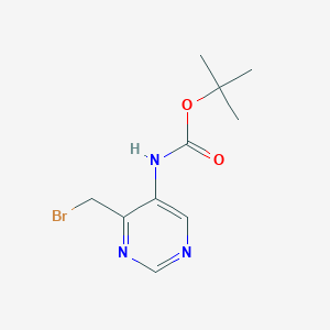 molecular formula C10H14BrN3O2 B13975266 Tert-butyl (4-(bromomethyl)pyrimidin-5-yl)carbamate 