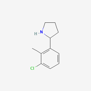 molecular formula C11H14ClN B13975274 2-(3-Chloro-2-methylphenyl)pyrrolidine 