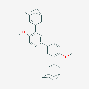 B139753 1,1'-(4,4'-Bis(methoxy)biphenyl-3,3'-diyl)bis(tricyclo(3.3.1.13,7)decane) CAS No. 932033-57-3