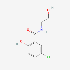 molecular formula C9H10ClNO3 B13975344 5-Chloro-2-hydroxy-n-(2-hydroxyethyl)benzamide CAS No. 6626-89-7