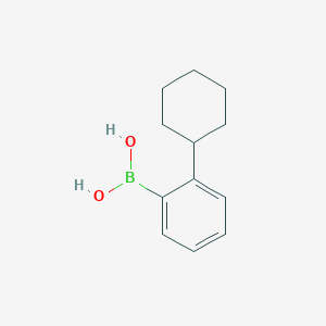 molecular formula C12H17BO2 B13975366 (2-Cyclohexylphenyl)boronic acid 