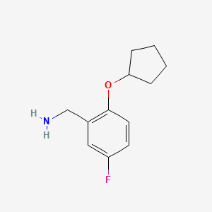 (2-(Cyclopentyloxy)-5-fluorophenyl)methanamine