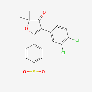 4-(3,4-dichlorophenyl)-2,2-dimethyl-5-(4-(methylsulfonyl)phenyl)furan-3(2H)-one