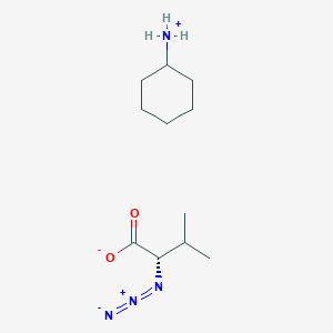 molecular formula C11H22N4O2 B13975577 (2S)-2-azido-3-methylbutanoate;cyclohexylazanium 