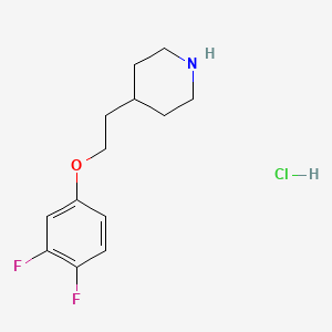 molecular formula C13H18ClF2NO B1397567 4-[2-(3,4-Difluorophenoxy)ethyl]piperidine hydrochloride CAS No. 1057343-41-5