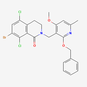 2-((2-(benzyloxy)-4-methoxy-6-methylpyridin-3-yl)methyl)-7-bromo-5,8-dichloro-3,4-dihydroisoquinolin-1(2H)-one