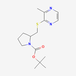 2-(3-Methyl-pyrazin-2-ylsulfanylmethyl)-pyrrolidine-1-carboxylic acid tert-butyl ester