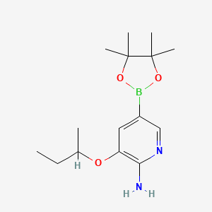 3-Butan-2-yloxy-5-(4,4,5,5-tetramethyl-1,3,2-dioxaborolan-2-yl)pyridin-2-amine