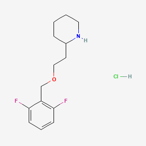 molecular formula C14H20ClF2NO B1397577 2-{2-[(2,6-Difluorobenzyl)oxy]ethyl}piperidine hydrochloride CAS No. 1220032-46-1