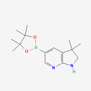 3,3-dimethyl-5-(4,4,5,5-tetramethyl-1,3,2-dioxaborolan-2-yl)-1,2-dihydropyrrolo[2,3-b]pyridine