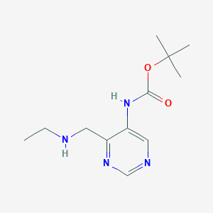 molecular formula C12H20N4O2 B13975852 Tert-butyl (4-((ethylamino)methyl)pyrimidin-5-yl)carbamate 