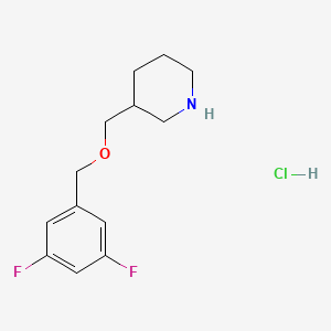molecular formula C13H18ClF2NO B1397588 3-{[(3,5-Difluorobenzyl)oxy]methyl}piperidine hydrochloride CAS No. 1220020-47-2