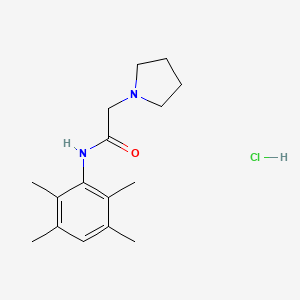 1-Pyrrolidineacetamide, N-(2,3,5,6-tetramethylphenyl)-, monohydrochloride