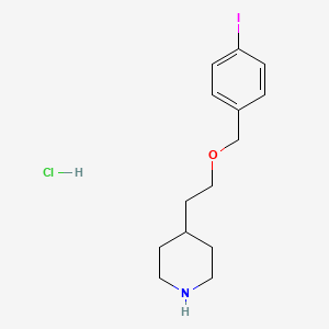molecular formula C14H21ClINO B1397594 4-{2-[(4-Iodobenzyl)oxy]ethyl}piperidine hydrochloride CAS No. 1220017-56-0