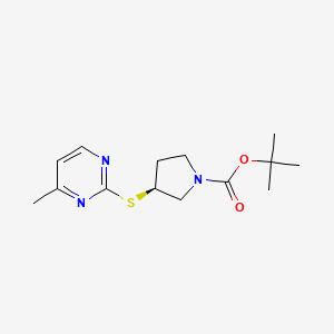 (S)-3-(4-methyl-pyrimidin-2-ylsulfanyl)-pyrrolidine-1-carboxylic acid tert-butyl ester