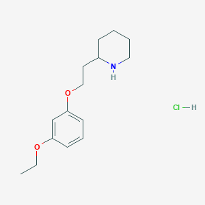molecular formula C15H24ClNO2 B1397595 2-[2-(3-Ethoxyphenoxy)ethyl]piperidine hydrochloride CAS No. 1220017-32-2