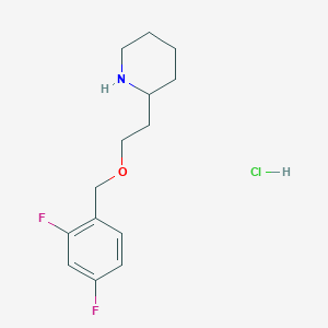 molecular formula C14H20ClF2NO B1397596 2-{2-[(2,4-Difluorobenzyl)oxy]ethyl}piperidine hydrochloride CAS No. 1220016-57-8