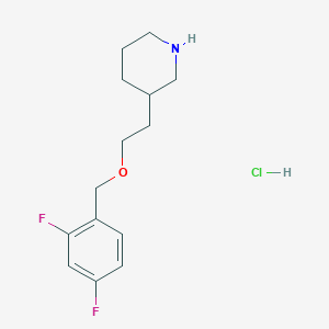 molecular formula C14H20ClF2NO B1397597 3-{2-[(2,4-Difluorobenzyl)oxy]ethyl}piperidine hydrochloride CAS No. 1220032-47-2