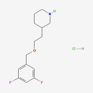 molecular formula C14H20ClF2NO B1397599 3-{2-[(3,5-Difluorobenzyl)oxy]ethyl}piperidine hydrochloride CAS No. 1219976-62-1