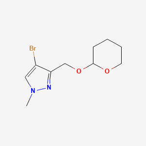 4-Bromo-1-methyl-3-(((tetrahydro-2H-pyran-2-yl)oxy)methyl)-1H-pyrazole