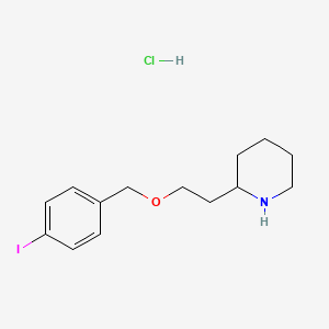 molecular formula C14H21ClINO B1397604 2-{2-[(4-Iodobenzyl)oxy]ethyl}piperidine hydrochloride CAS No. 1220016-32-9