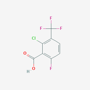 molecular formula C8H3ClF4O2 B13976062 2-Chloro-6-fluoro-3-(trifluoromethyl)benzoic acid 