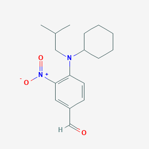 4-(Cyclohexyl(isobutyl)amino)-3-nitrobenzaldehyde