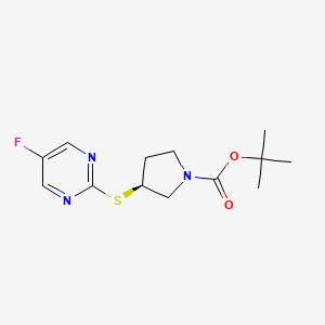 (S)-3-(5-Fluoro-pyrimidin-2-ylsulfanyl)-pyrrolidine-1-carboxylic acid tert-butyl ester