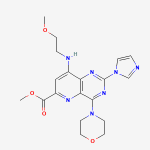 Methyl 2-(1H-imidazol-1-yl)-8-[(2-methoxyethyl)amino]-4-morpholin-4-ylpyrido[3,2-d]pyrimidine-6-carboxylate