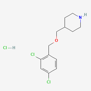 molecular formula C13H18Cl3NO B1397623 4-(2,4-Dichloro-benzyloxymethyl)-piperidine hydrochloride CAS No. 1219981-04-0
