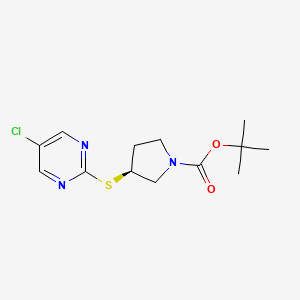 (S)-3-(5-Chloro-pyrimidin-2-ylsulfanyl)-pyrrolidine-1-carboxylic acid tert-butyl ester