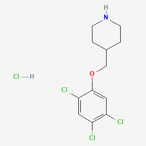 molecular formula C12H15Cl4NO B1397624 4-[(2,4,5-Trichlorophenoxy)methyl]piperidine hydrochloride CAS No. 1219960-52-7