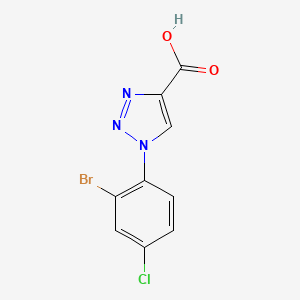 1-(2-bromo-4-chlorophenyl)-1H-1,2,3-triazole-4-carboxylic acid