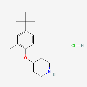 molecular formula C16H26ClNO B1397629 4-[4-(tert-Butyl)-2-methylphenoxy]piperidine hydrochloride CAS No. 1219971-88-6